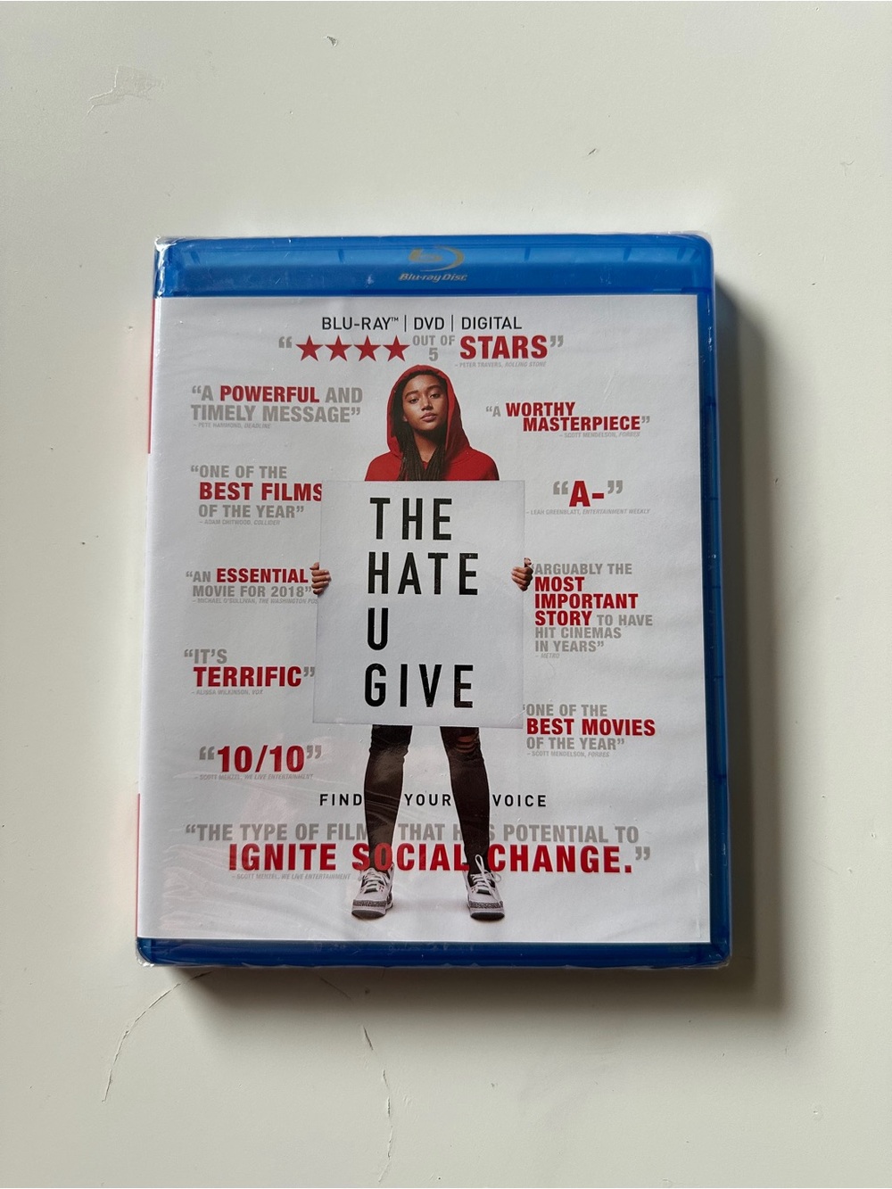 The Hate U Give (Blu-ray/DVD, 2018) Amandla Stenberg NEW